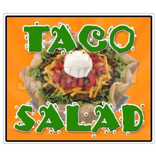 Signmission Safety Sign, 1.5 in Height, Vinyl, 16 in Length, Taco Salad D-DC-16-Taco Salad